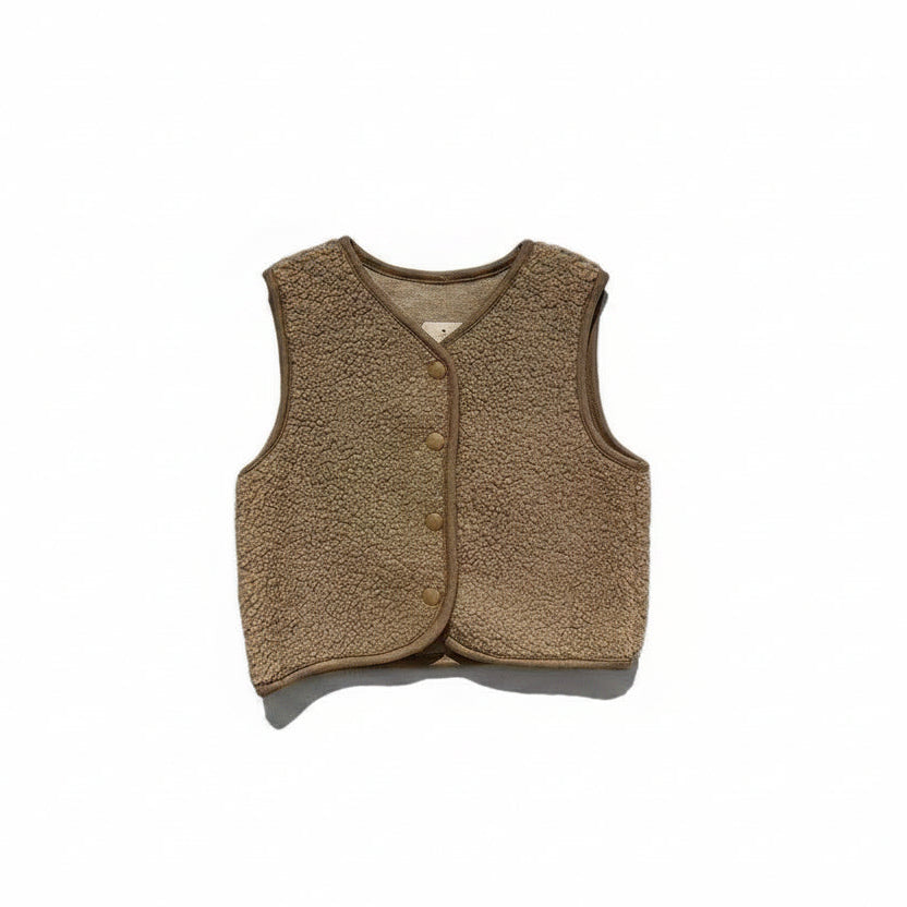 Gilet sans manches en teddy