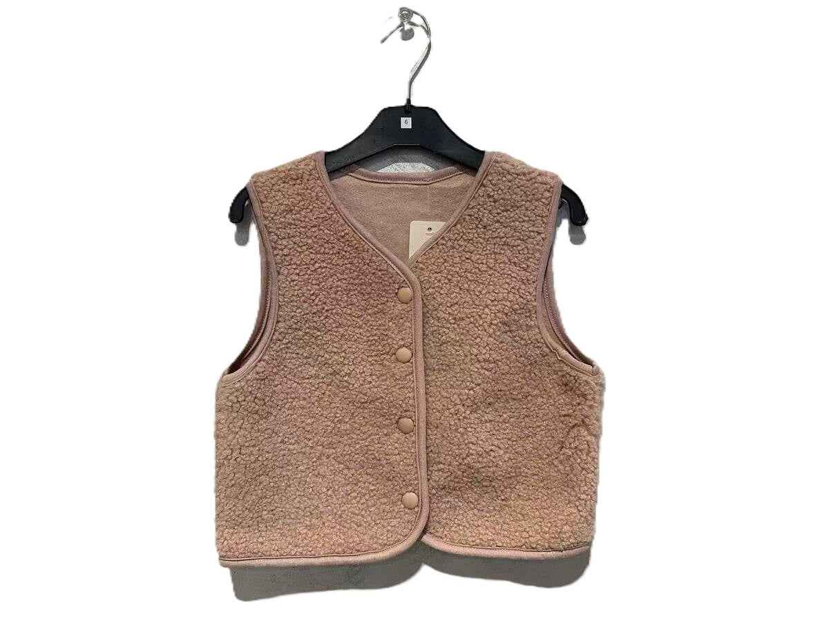 Gilet sans manches en teddy