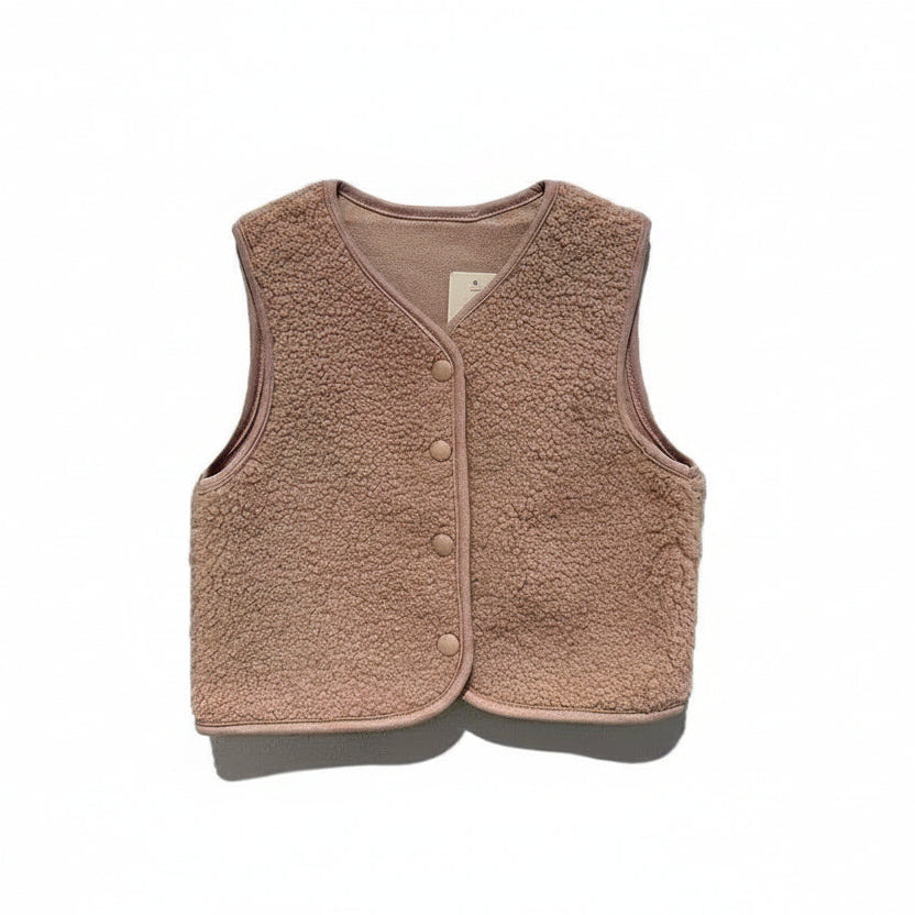 Gilet sans manches en teddy