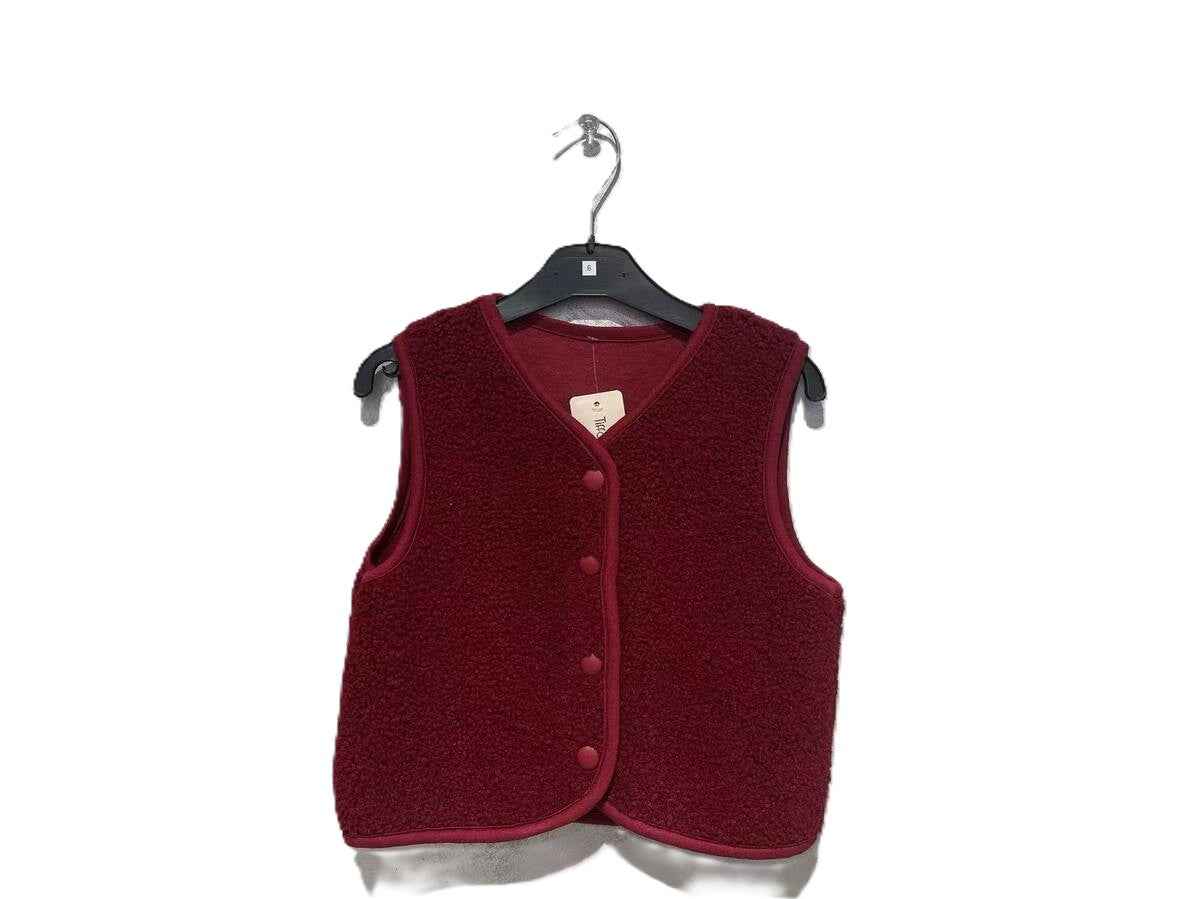 Gilet sans manches en teddy