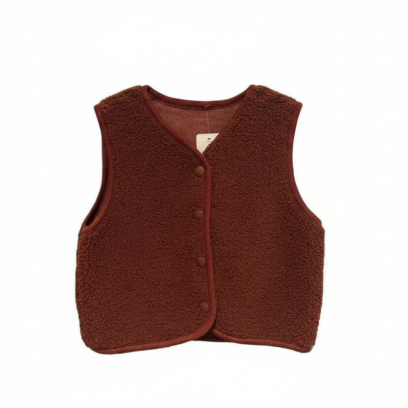 Gilet sans manches en teddy