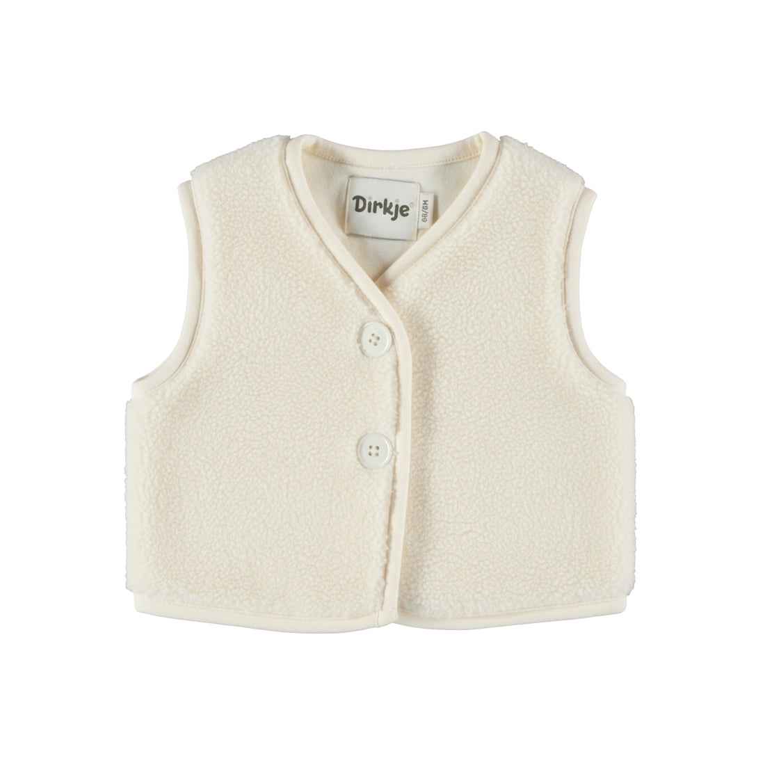 Gilet sans manches bébé fille sherpa écru Zéliane