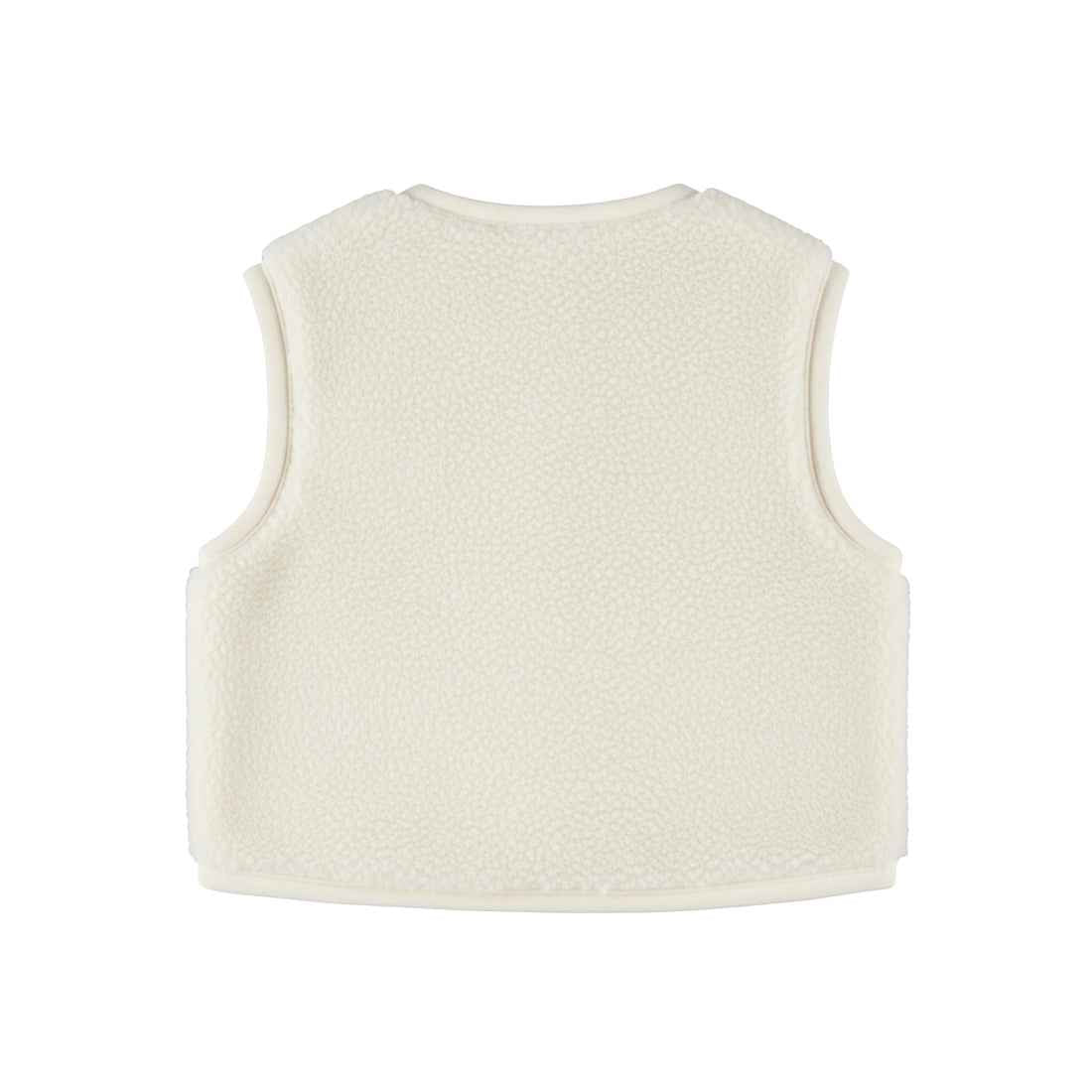 Gilet sans manches bébé fille sherpa écru Zéliane