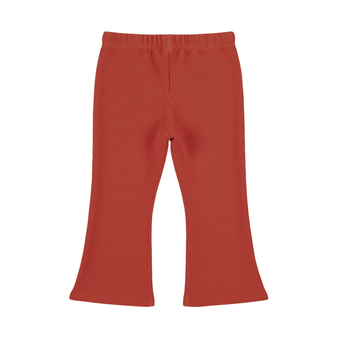 Pantalon flare fille côtelé terracotta Olympe