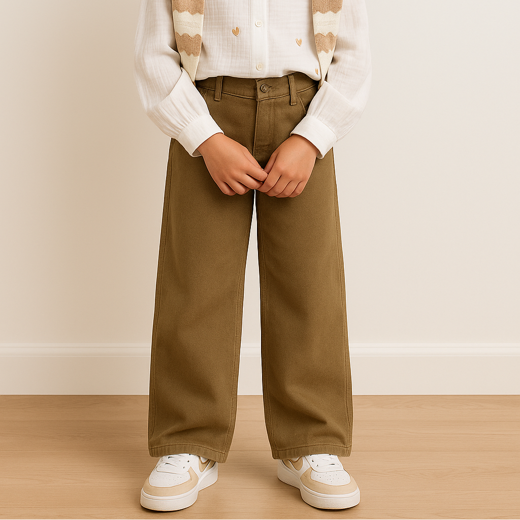 Pantalon coupe large coloré