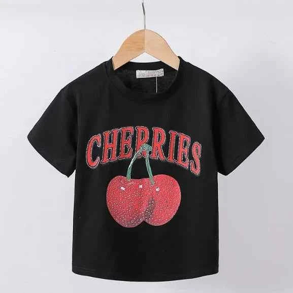 T shirt cerise strass