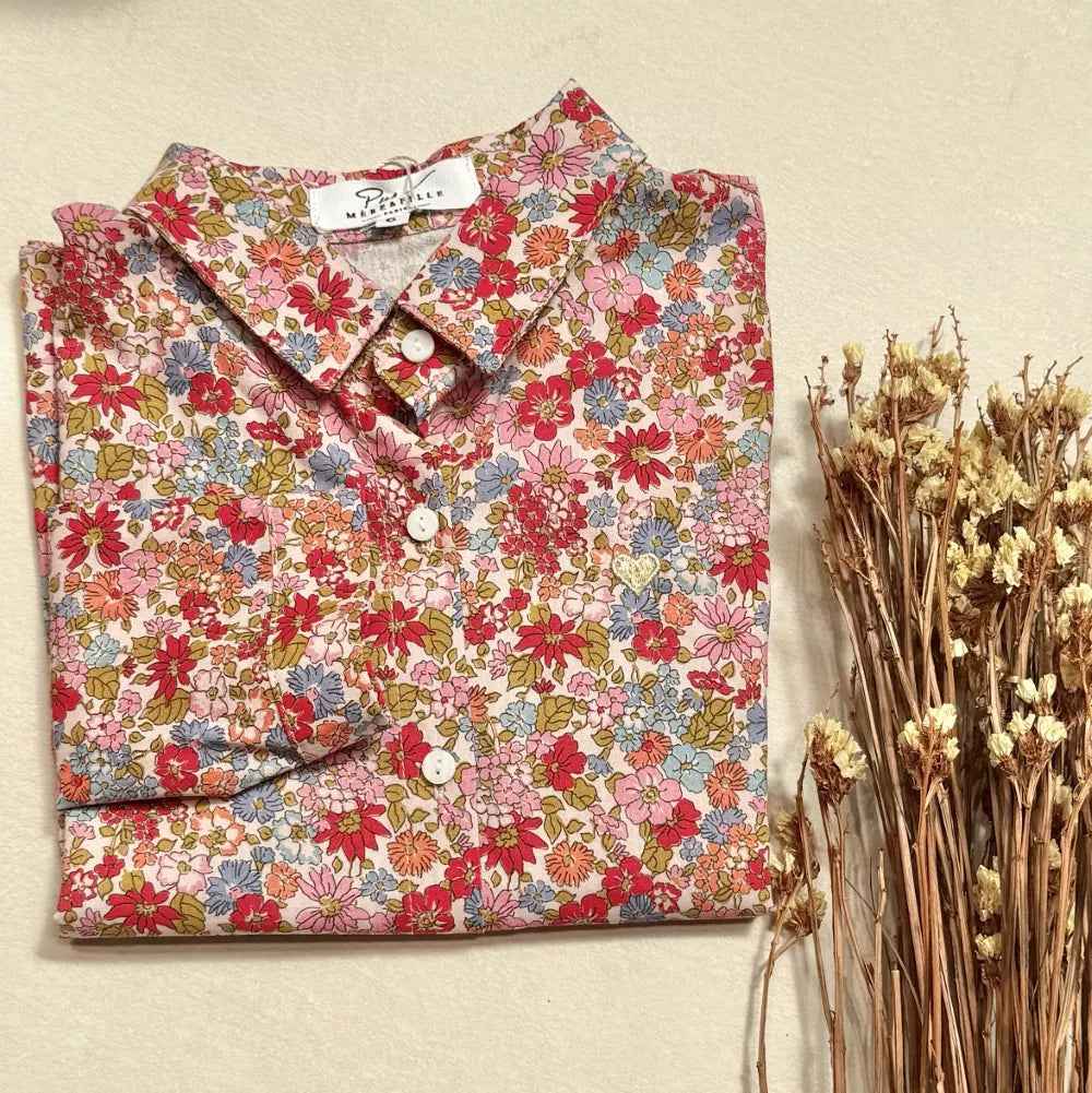 Chemise fleur 70's