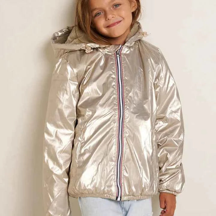 Manteau métallisé doublé