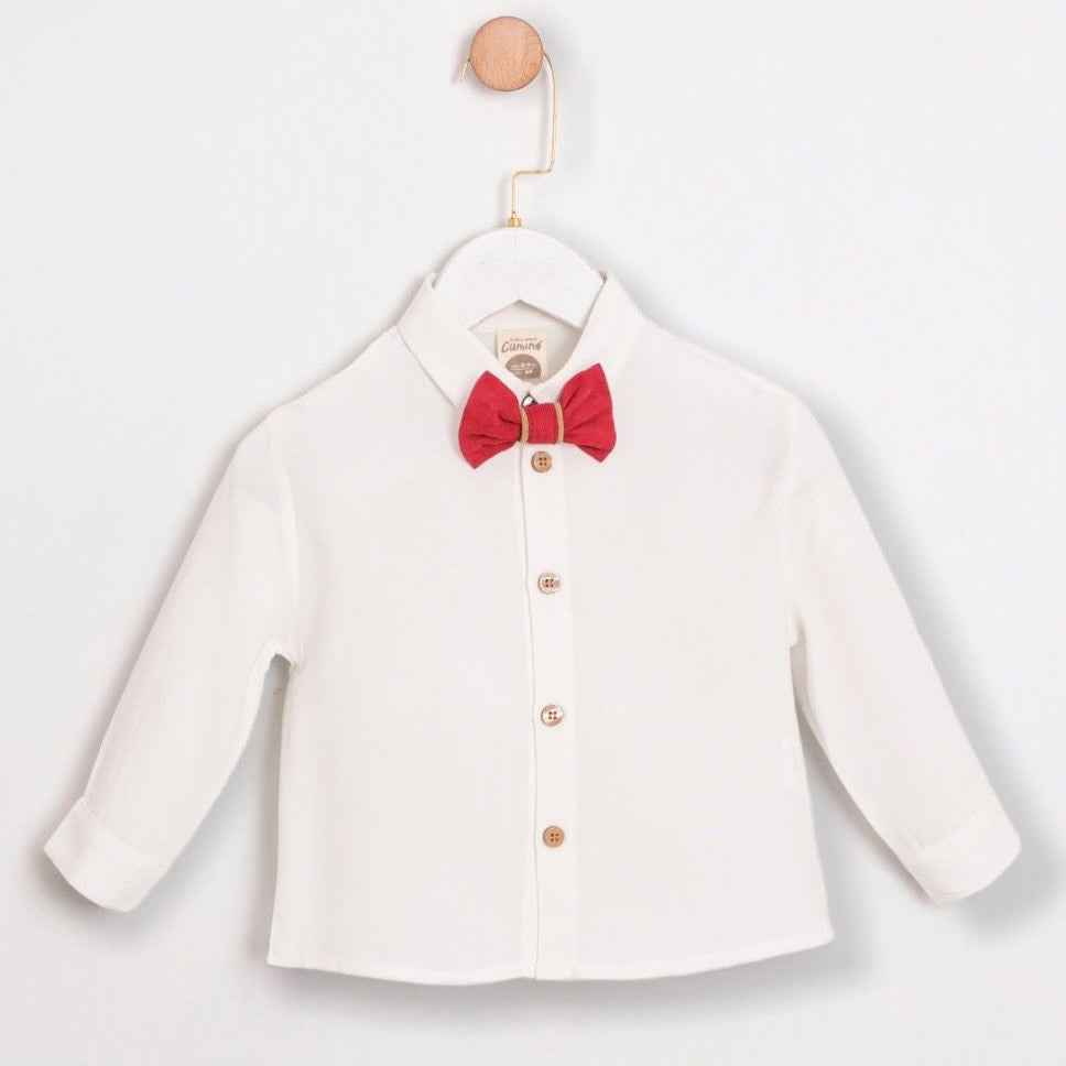 Ensemble bébé garçon salopette rouge