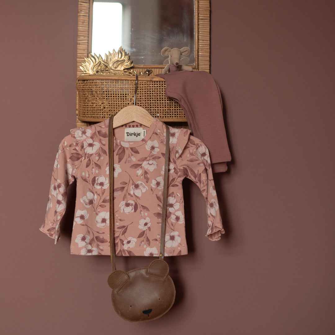 Tee-shirt bébé fille fleuri rose Méline
