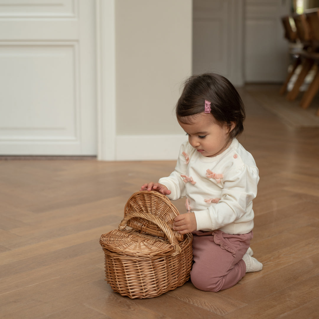 Pantalon bébé fille rose poudré à volants Liorine