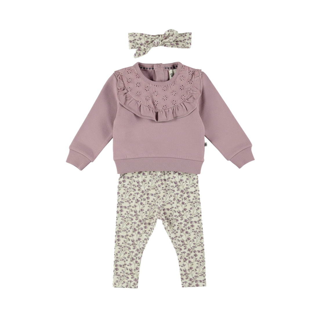 Ensemble bébé fille 3 pièces fleuri Ysée