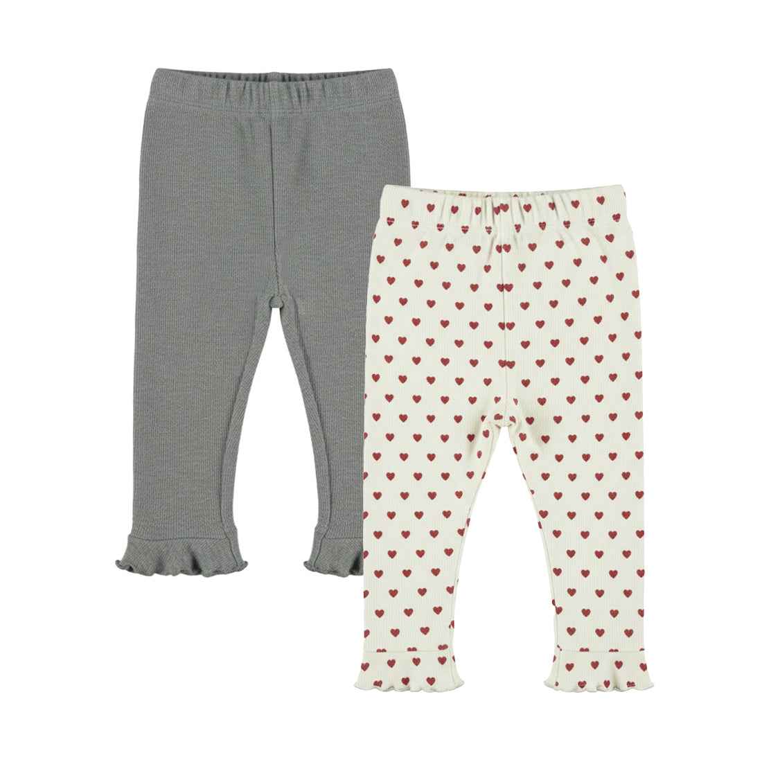 Lot de 2 leggings bébé fille côtelés Azélie