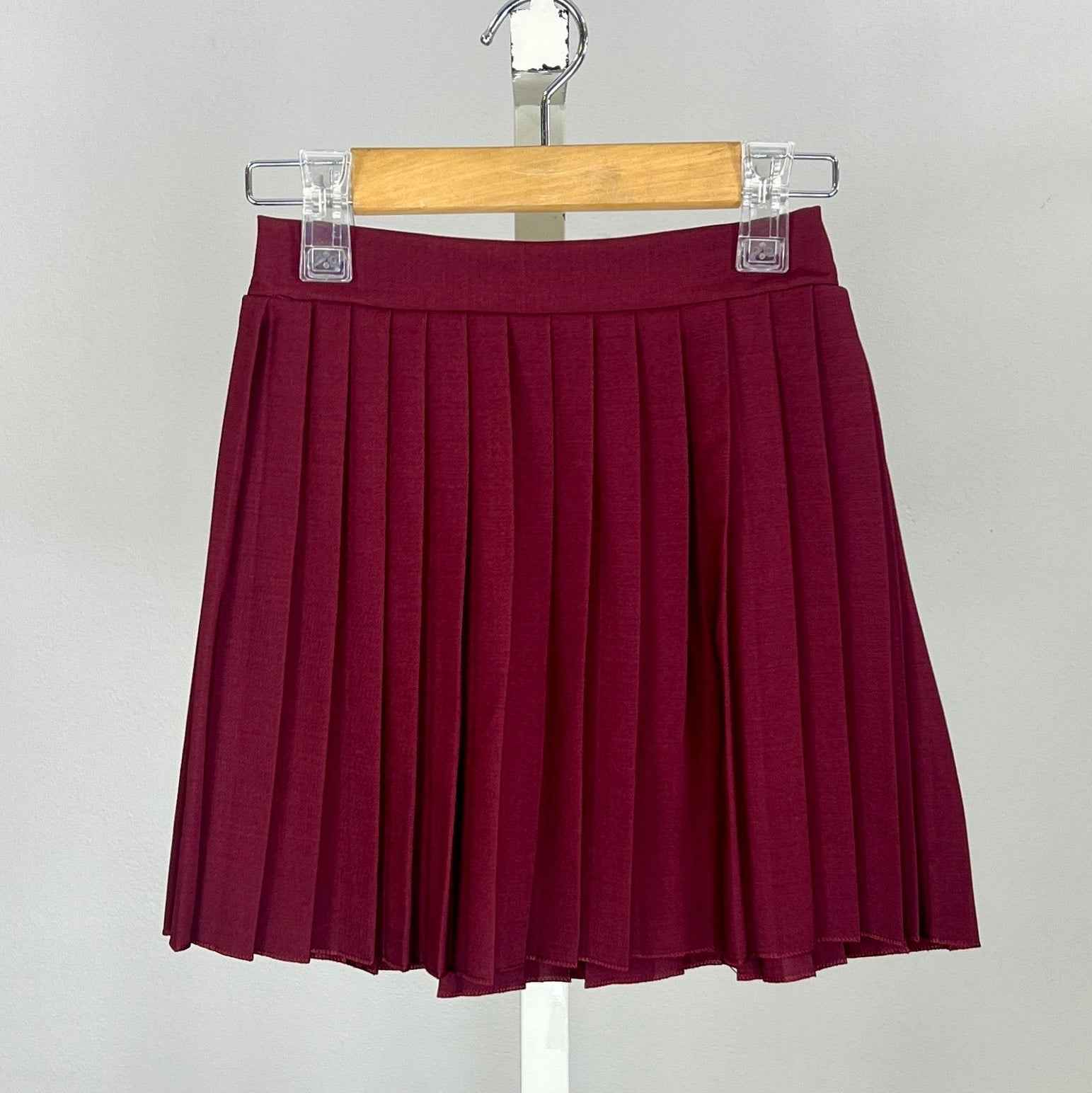 Jupe fille plissée bordeaux