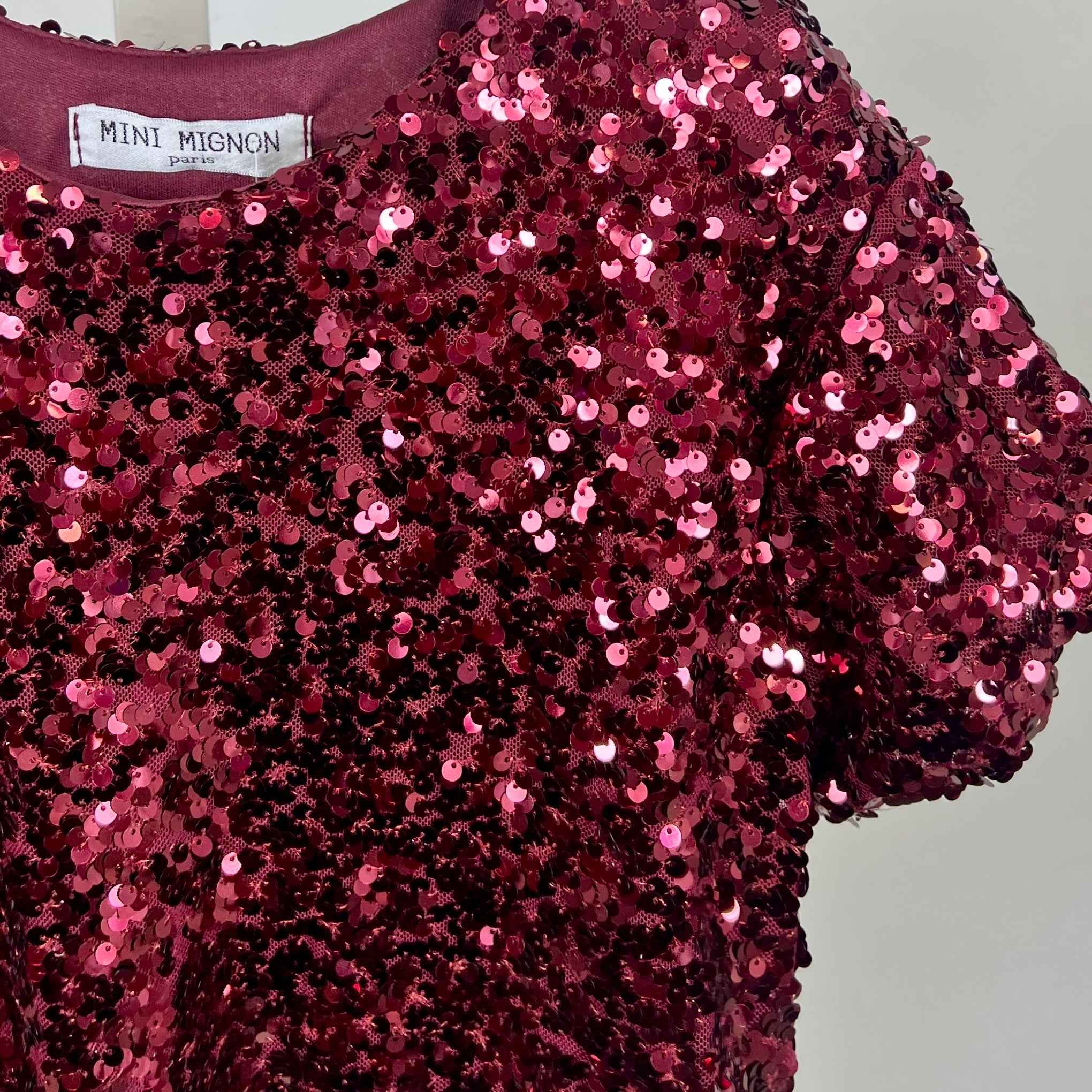 Haut fille sequins brillant