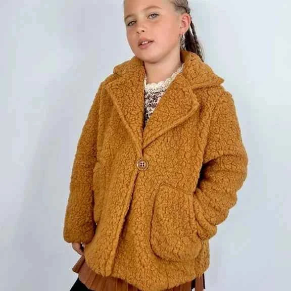 Manteau mouton caramel