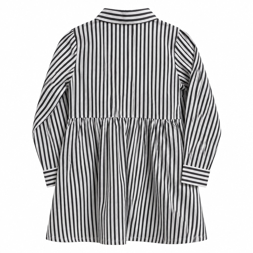 Robe chemise cœur rayée