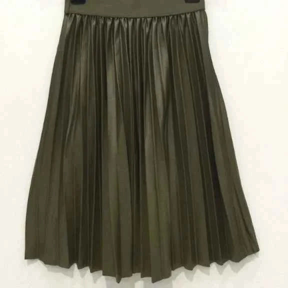 Jupe plissée métallisée