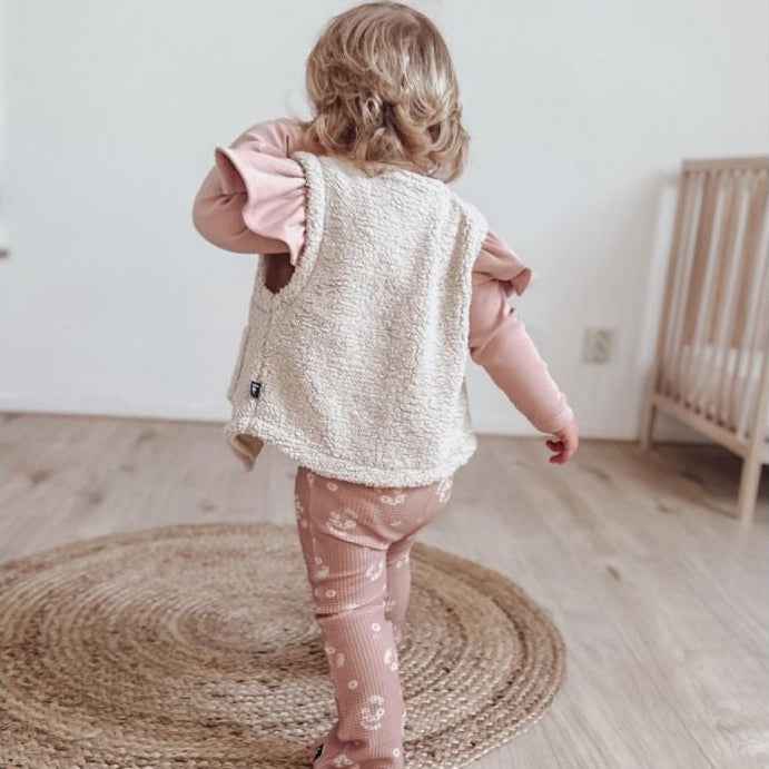 Barboteuse à volants côtelé