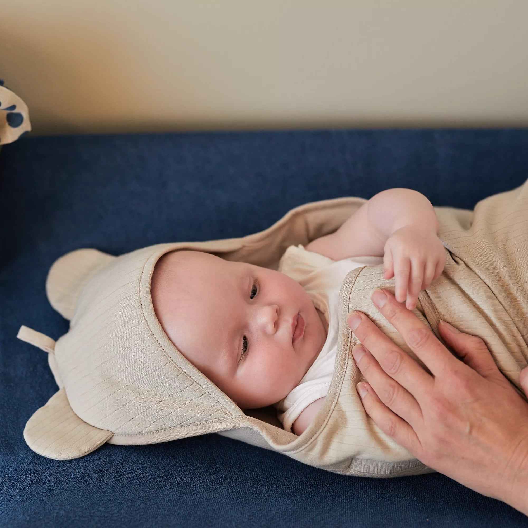 Couverture portefeuille basic stripe nougat