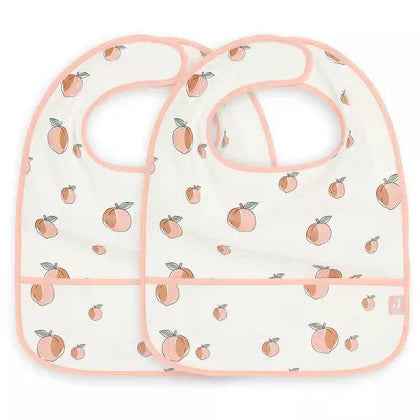 Bavoir peach or pear X2