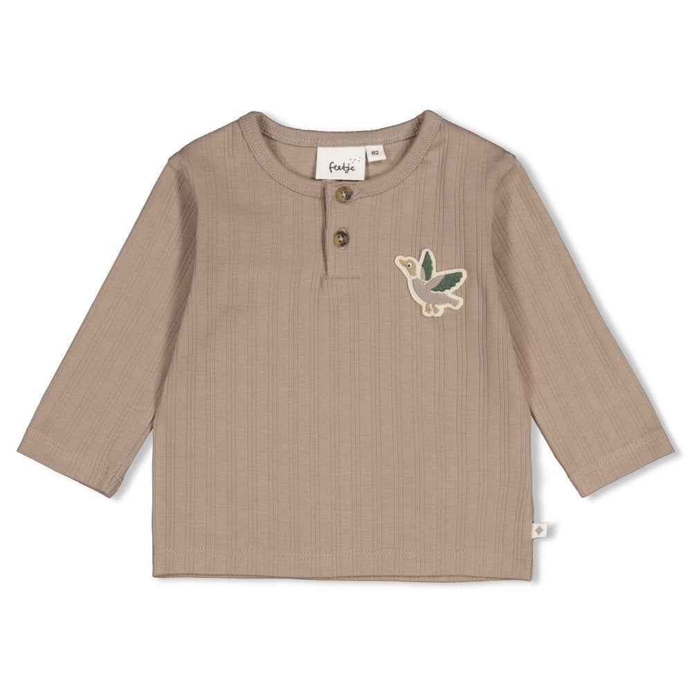 T-shirt manches longues bébé garçon taupe Sohan