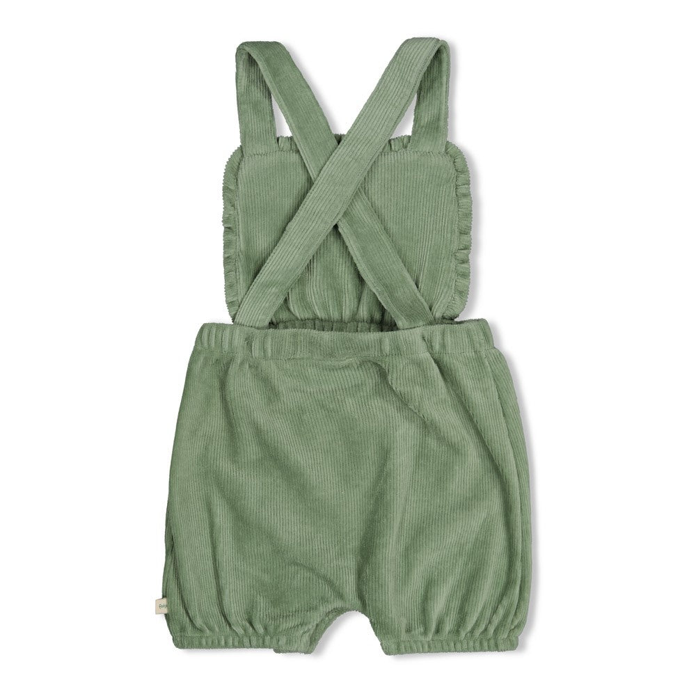 Barboteuse bébé fille velours vert sauge Éline