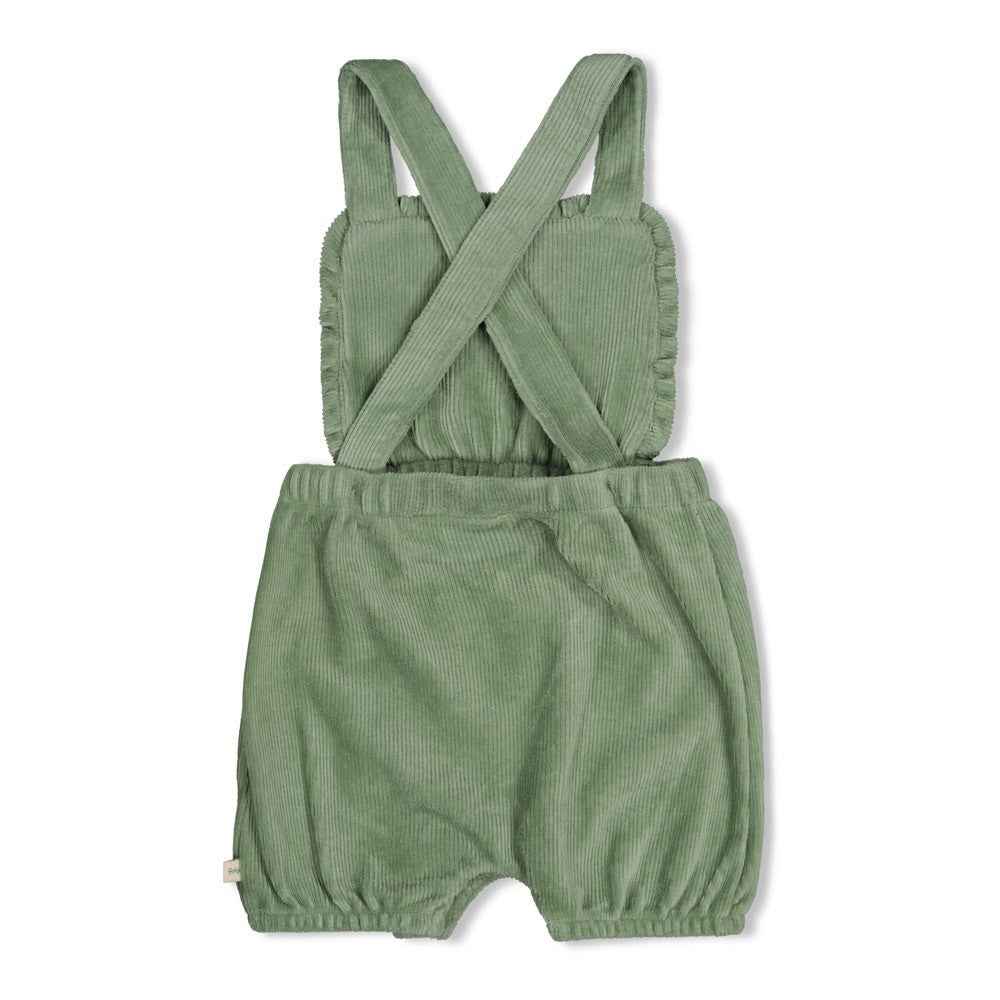Barboteuse bébé fille velours vert sauge Éline