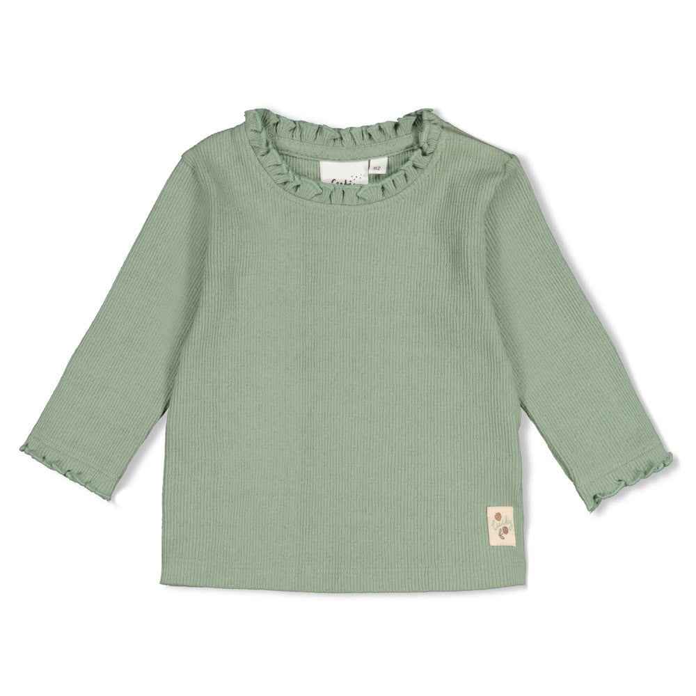 Haut bébé fille vert sauge à volants Célianne
