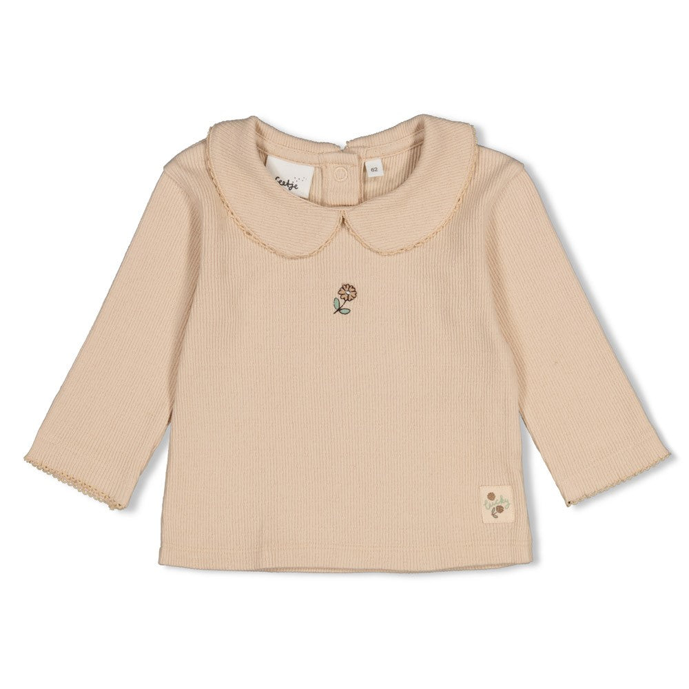 Haut bébé fille beige col Claudine Lyséa