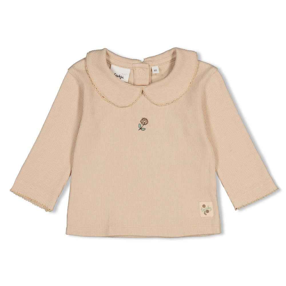 Haut bébé fille beige col Claudine Lyséa