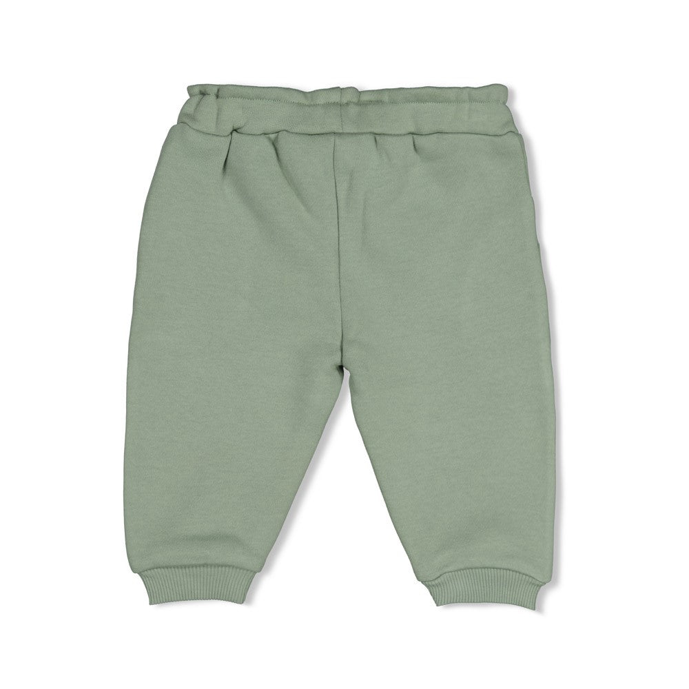 Pantalon bébé fille vert sauge à nœud Nohélie