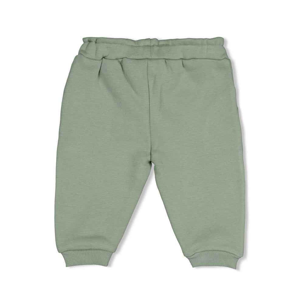 Pantalon bébé fille vert sauge à nœud Nohélie
