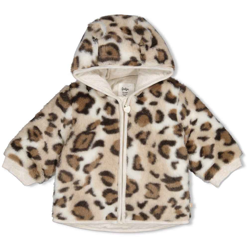 Veste bébé fille léopard à capuche Azélie