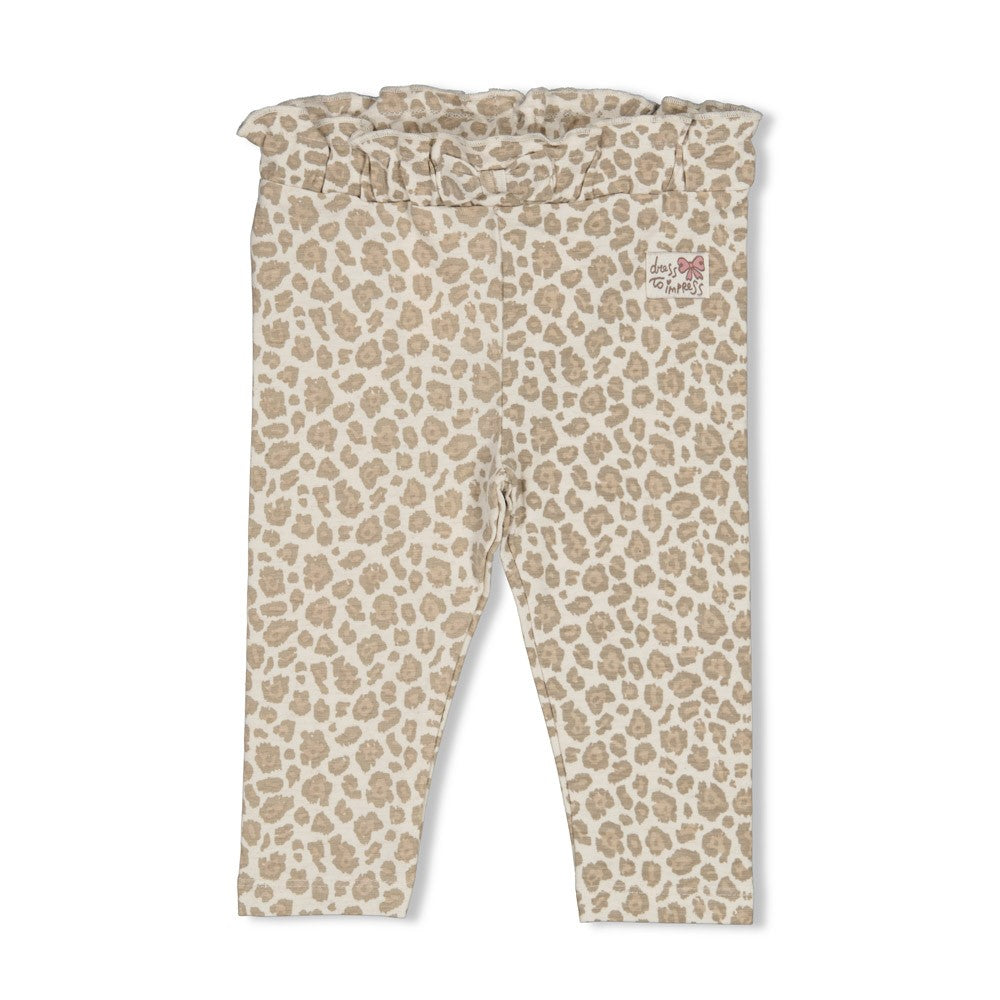 Pantalon bébé fille léopard beige Alméa