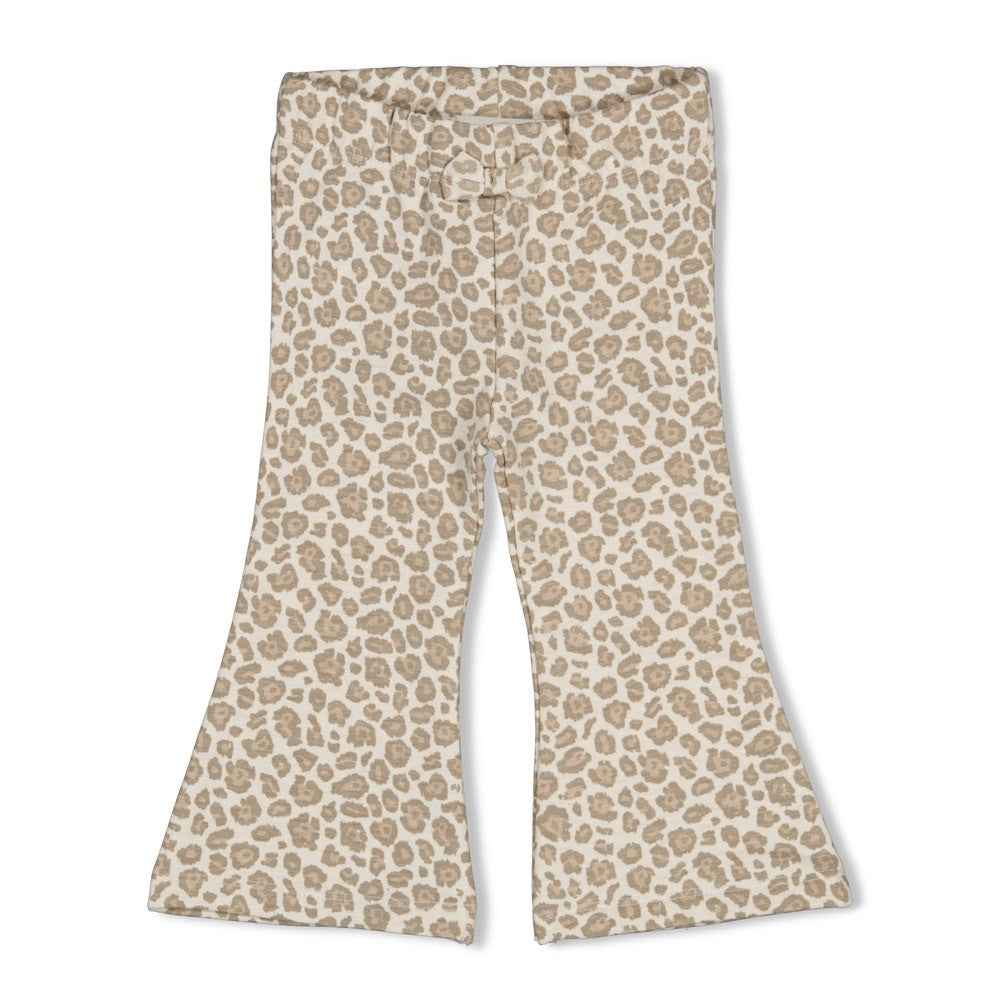 Pantalon flare fille léopard beige Ombeline