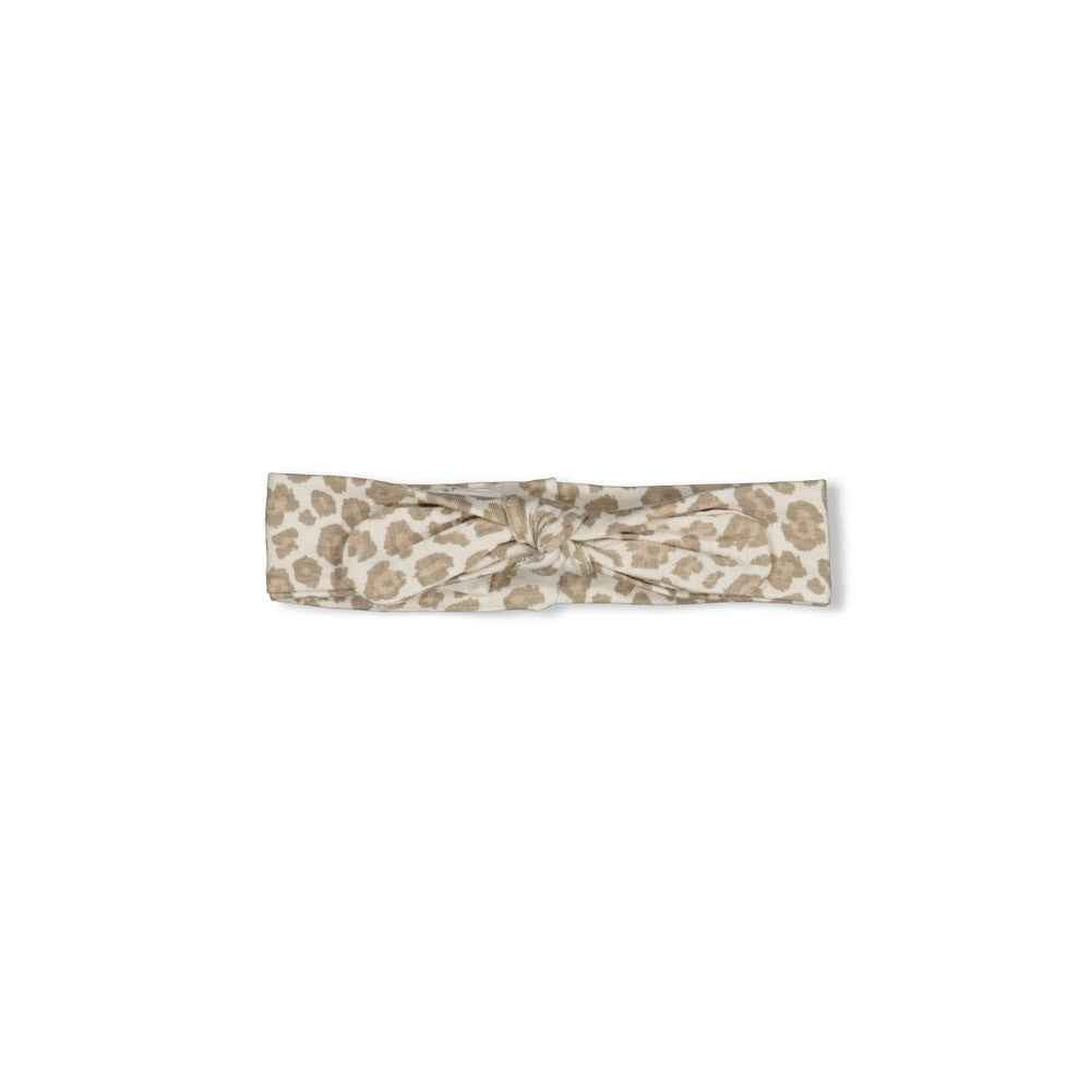 Bandeau bébé fille léopard beige Cléophée