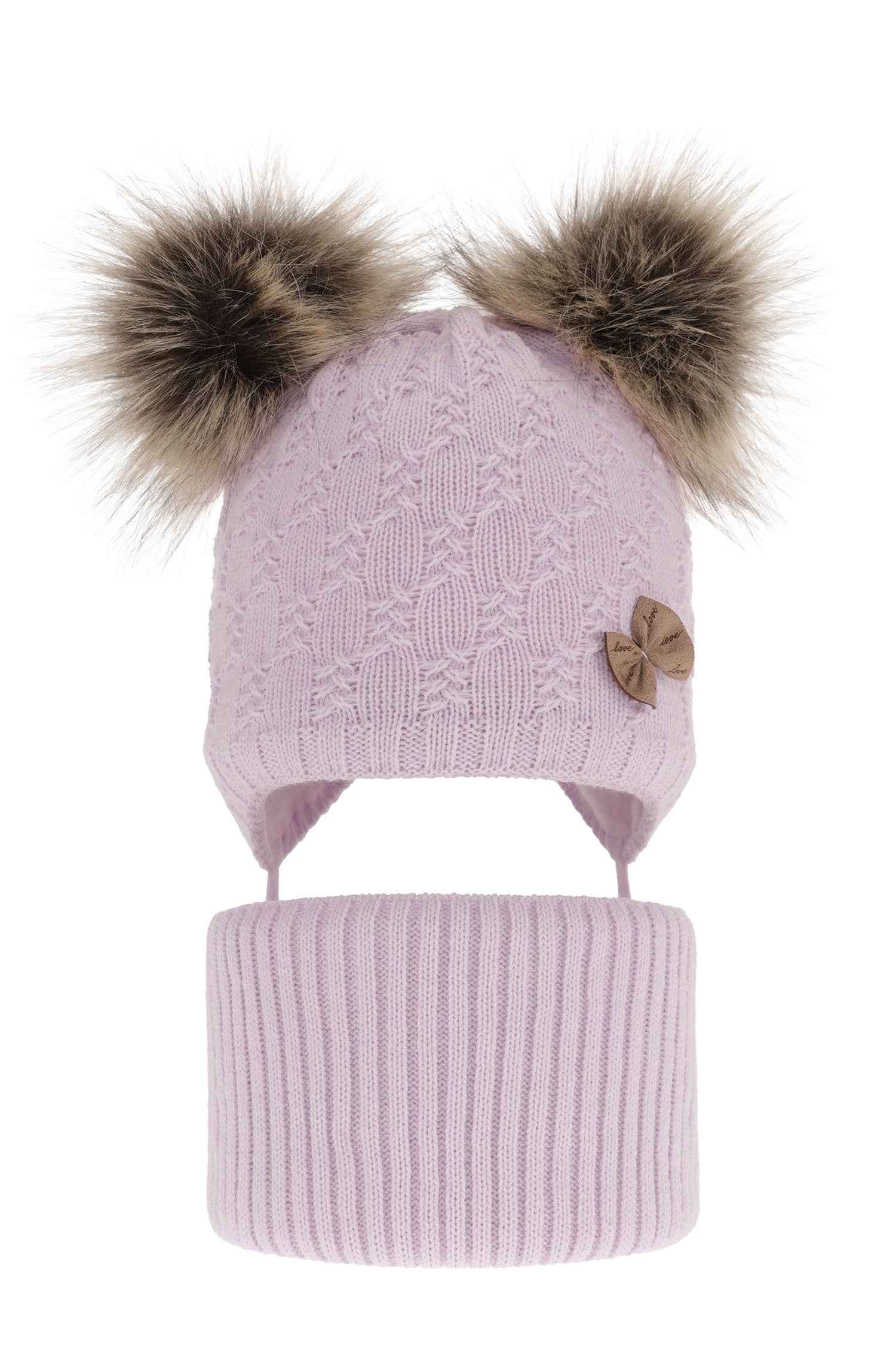 Ensemble bonnet & snood fille