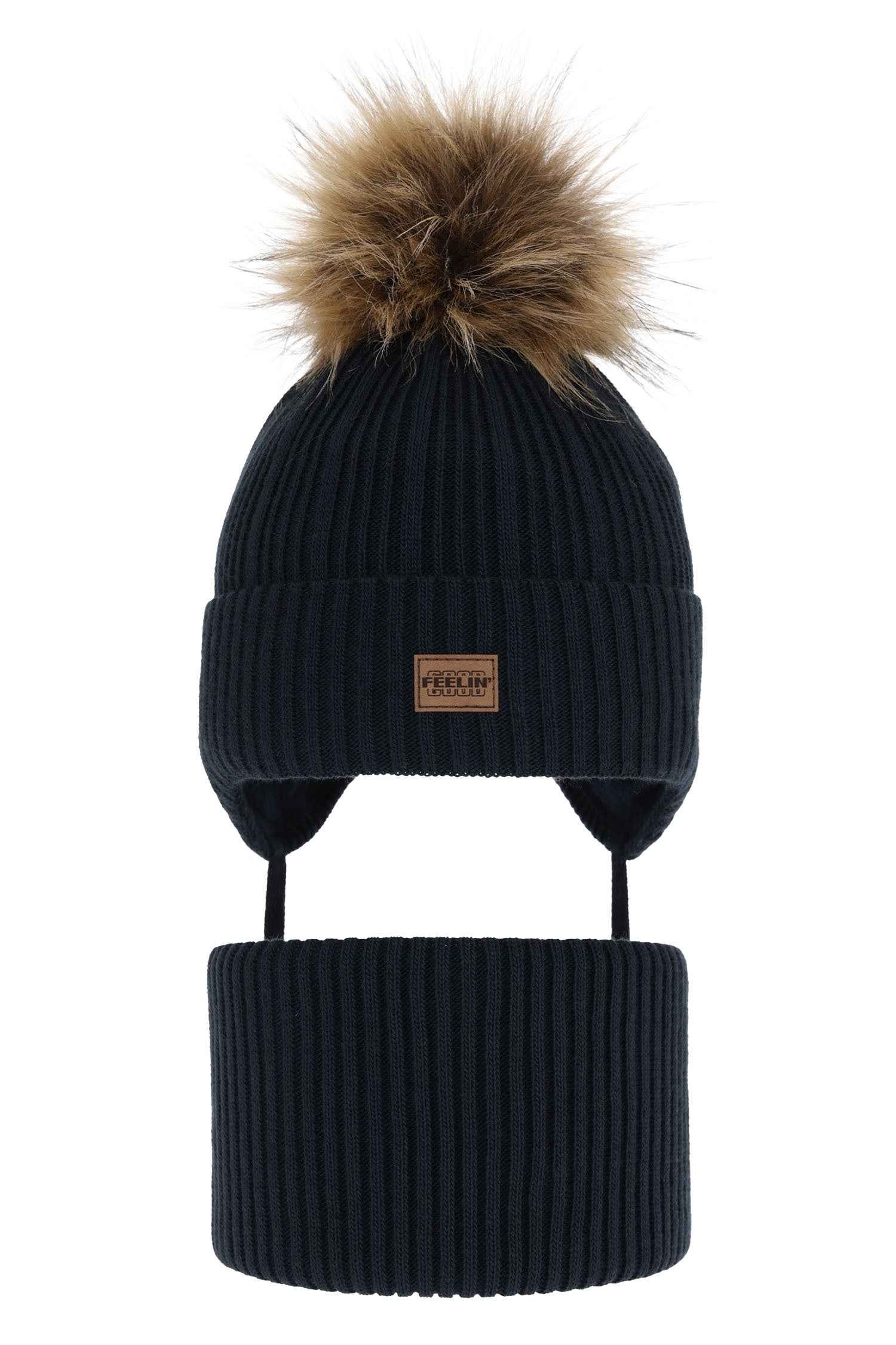 Ensemble bonnet & snood bébé