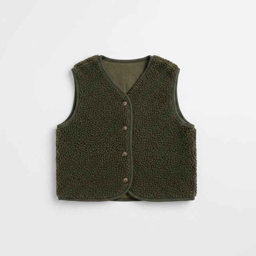 Gilet sans manches fille effet mouton Anélya