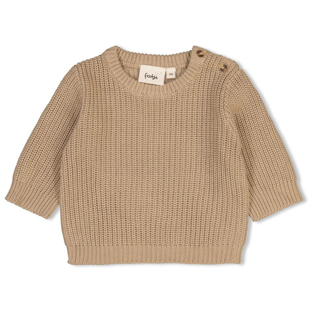 Pull bébé garçon beige en maille Marceau
