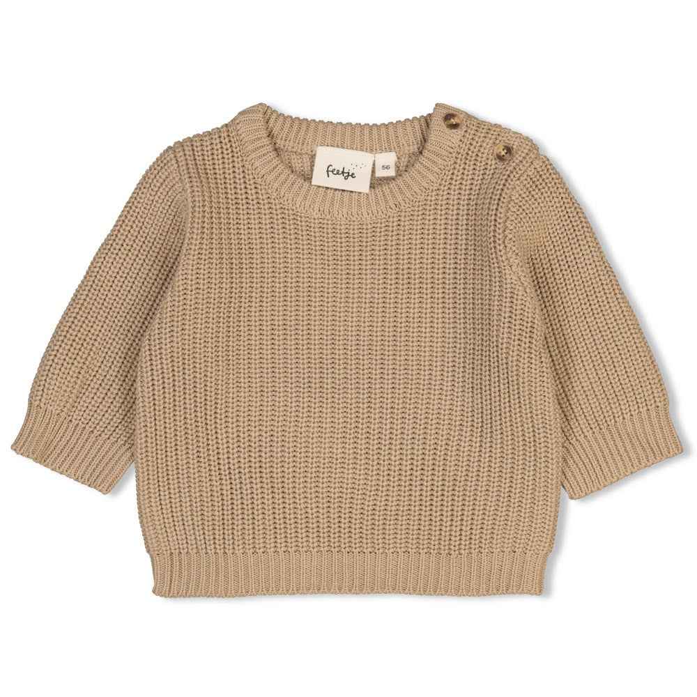 Pull bébé garçon beige en maille Marceau