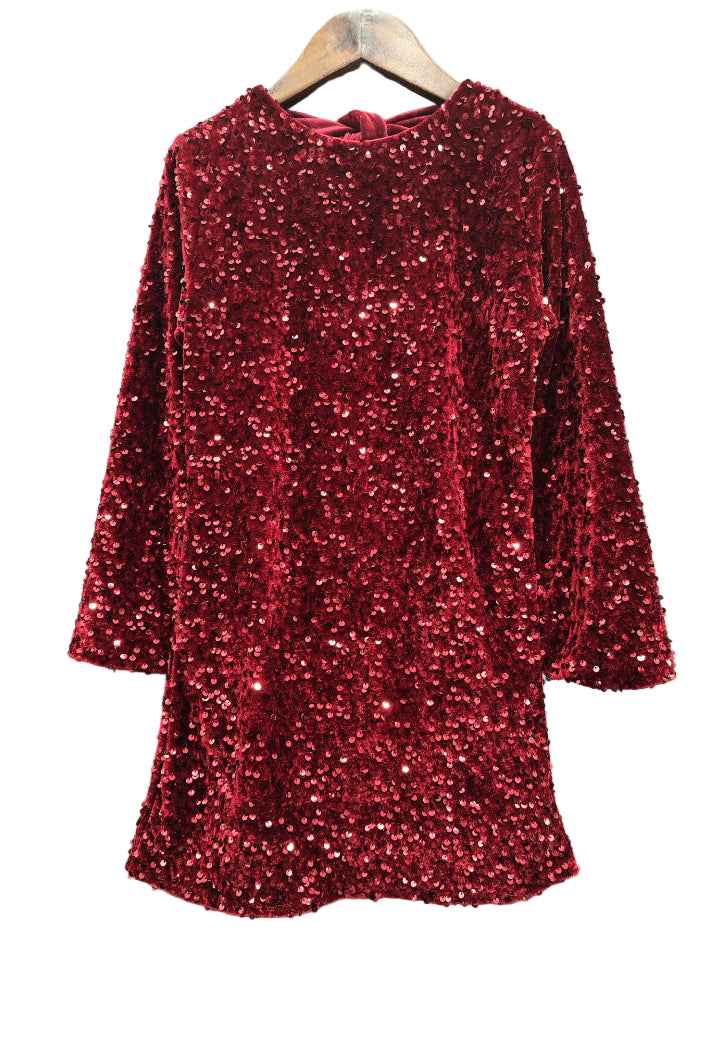 Robe de fête fille bordeaux