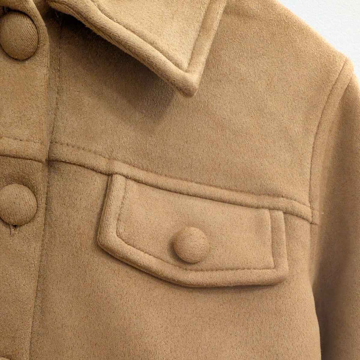 Veste enfant en suédine camel