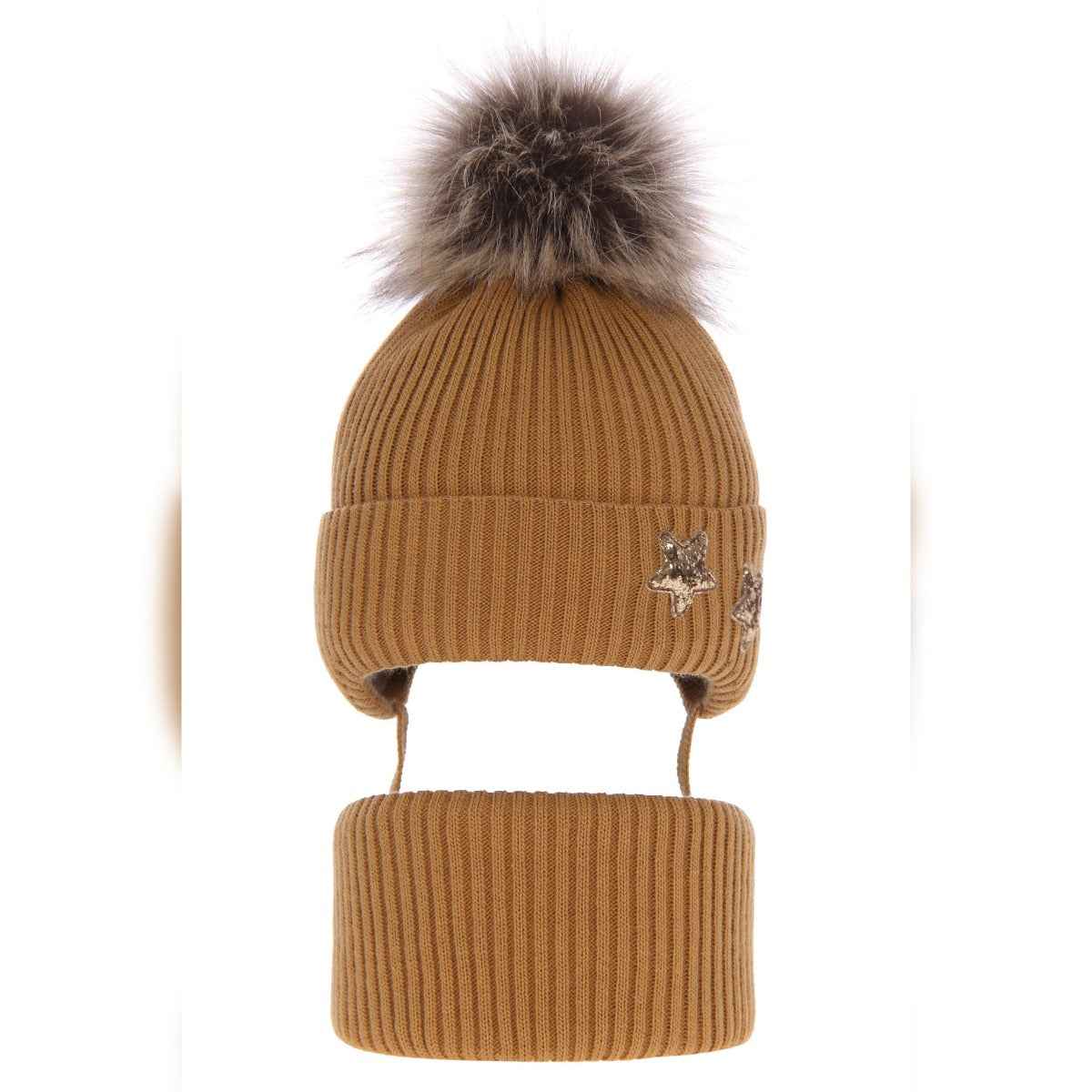 Ensemble Bonnet & Snood Bébé Fille