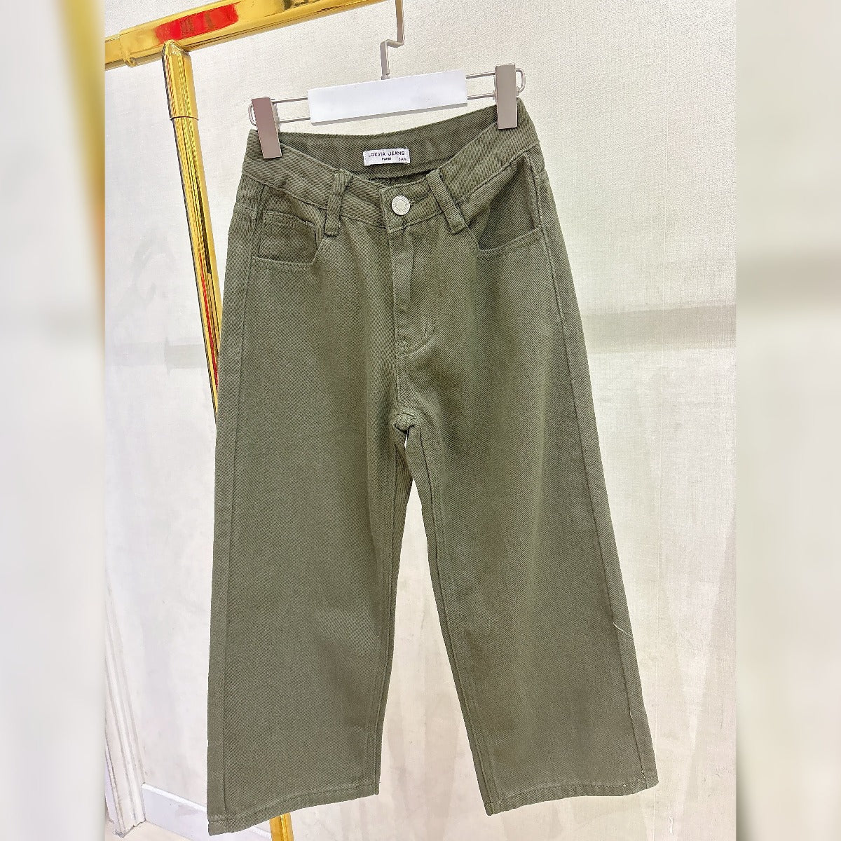 Pantalon coupe large coloré