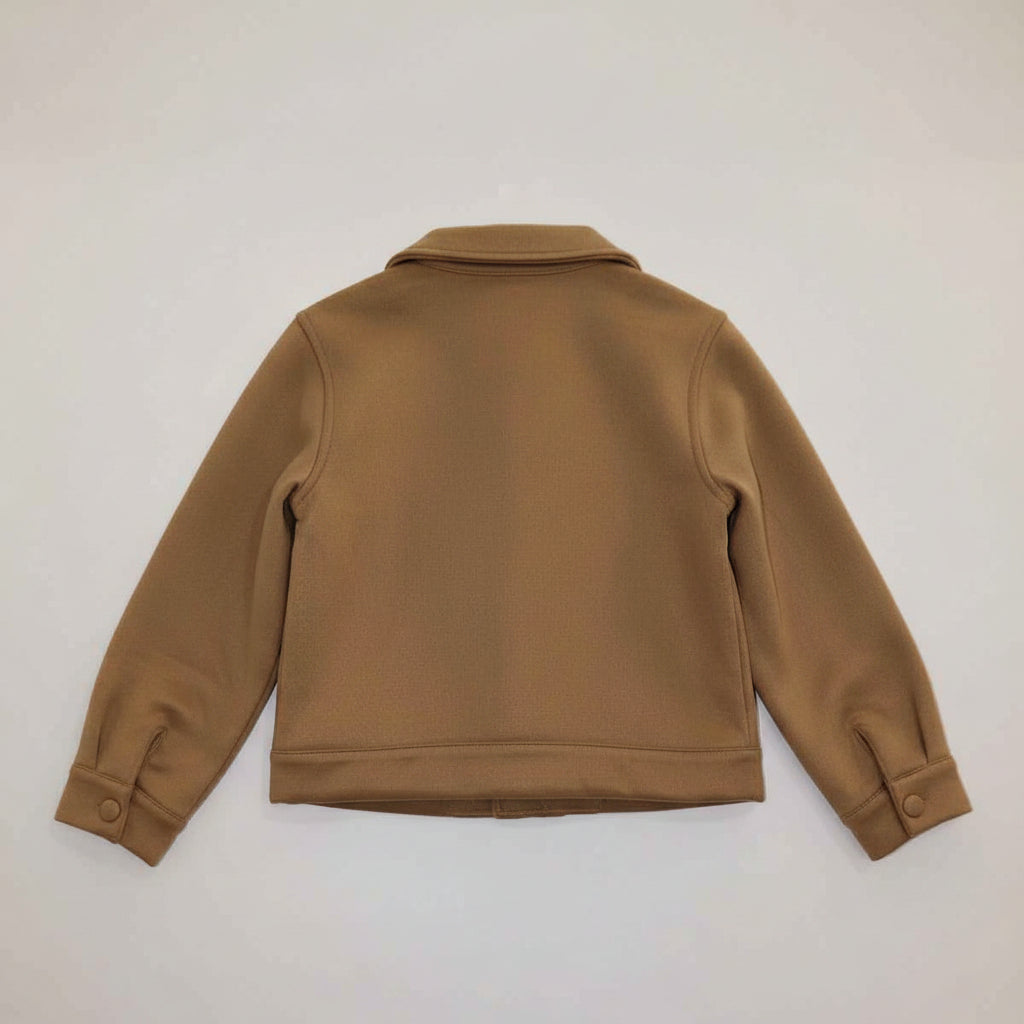 Veste enfant en suédine camel