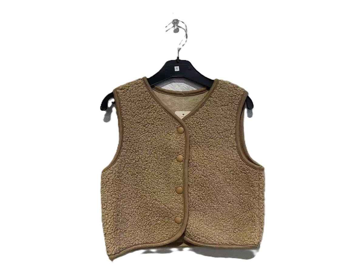 Gilet sans manches en teddy