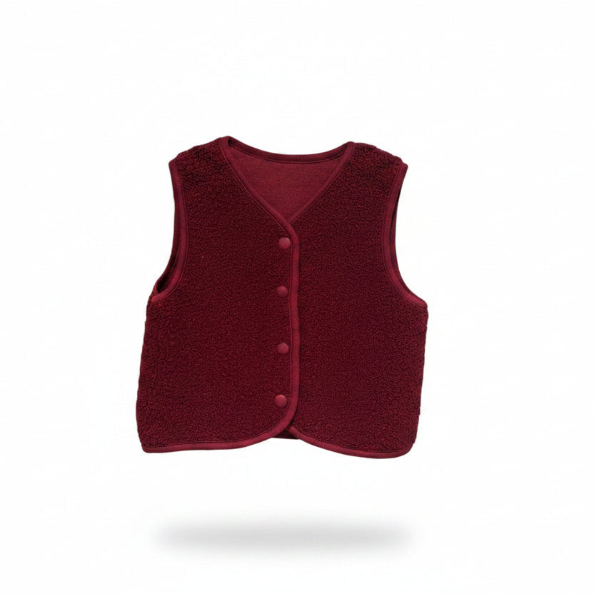 Gilet sans manches en teddy