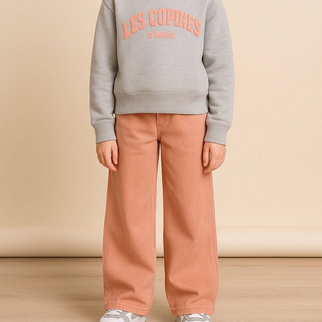 Pantalon coupe large coloré